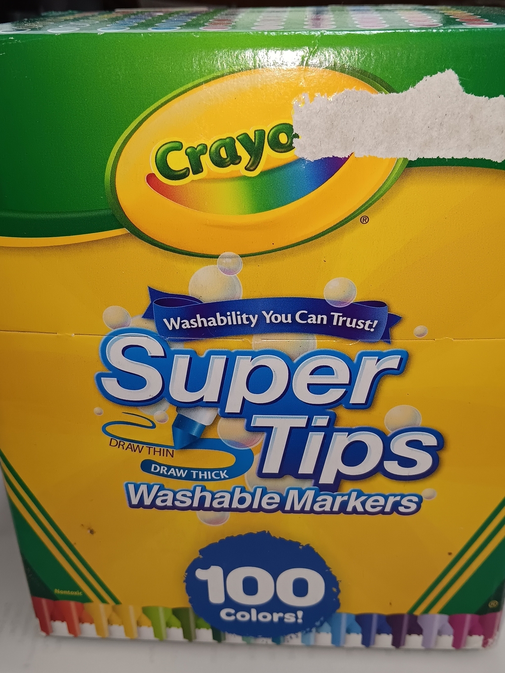 Crayola Super Tips Washable Markers - 100 Extraordinary Colors In One Box NEW